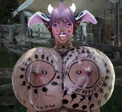 3d bdo bimbo black_desert_online blacked blonde_hair body_writing cow_ears cow_horns cow_print cow_tits cum_on_body cum_on_breasts cum_on_face cum_on_thighs cumdumpster dark_elf degradation elf elves huge_breasts humiliation interracial onahole pregnant pregnant_belly qos qos_tattoo queen_of_spades raceplay ranger_(black_desert) screencap screenshot sperm_tattoo succubus succubus_horns tattoo tattoos toilet urinal video_game yourbdowhore