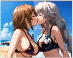 2milfs ai_generated flirting grayfia_lucifuge high_school_dxd high_school_dxd_born high_school_dxd_hero high_school_dxd_new kissing lesbian_couple lesbian_domination lesbian_kiss lesbian_sex lovers milfs venelana_gremory wife_and_wife yuri