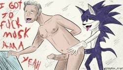 2male 2males ahe_gao anal_sex blue_fur bruh elon_musk funny furry furry_male gay gay_sex hedgehog hottest_thing_ever lmao penetration politics real_person sonic_(series) sonic_the_hedgehog text tongue tongue_out what white_gloves white_skin why wtf yaoi yuuren_nyuk