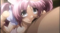 1girls 2boys animated blowjob deepthroat fellatio gif handjob multiple_boys murakami_teruaki night_shift_nurses:_yagami_yuu nurse pink_hair pubic_hair yagami_yuu