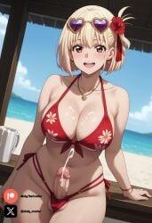 1futa ai_generated bikini blonde_hair breasts brown_hair cock colored dick erection futa_only futanari futanari futanari/female light_skin light_skinned_futanari nickythecreator oshi_no_ko penis sexy sexy_body sexy_pose short_hair testicles uncensored veiny_penis