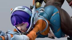 ahe_gao animated big_ass doomfist from_behind juno_(overwatch) no_sound overwatch pleasure_face tagme throwing_it_back video