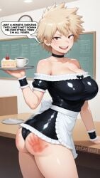 1girls ai_generated ass_cheeks bakugou_mitsuki big_ass big_ass_(female) big_breasts big_breasts big_breasts black_panties blonde_female blonde_hair blonde_hair blonde_hair_female board boku_no_hero_academia booty breasts breasts breasts cafe cake choker coffee coffee_cup coffee_mug coffee_shop covered_nipples employee female female female_focus female_only girl holding_tray jorgecarlosai latex latex_dress looking_back maid maid_apron maid_cafe maid_dress maid_outfit maid_uniform mature mature_female mature_woman milf mitsuki_bakugo mitsuki_bakugou mommy my_hero_academia nipple_bulge panties pointy_hair red_eyes short_hair slap_mark slapped smile spiked_hair spikey_hair teeth thighs tongue turning_around watermark