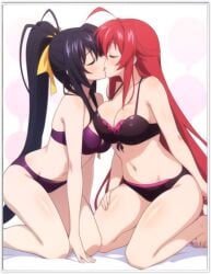 2girls ai_generated akeno_himejima flirting girl_on_girl high_school_dxd high_school_dxd_born high_school_dxd_hero high_school_dxd_new kissing lesbian_couple lesbian_kiss lesbian_sex lovers rias_gremory wife_and_wife yuri yuri yuri