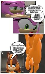 1futa 2girls 3d amy_rose bathroom maplecat naked nude nude_female sfm shower sonic_(series) sonic_the_hedgehog_(series) source_filmmaker sticks_the_badger