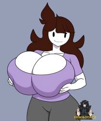 ai_generated friki8otaku huge_breasts hyper_breasts jaiden_animations pale_skin