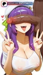 1girl 1girls 2026 ai_generated angel_beats! aqua_nails artist_name black_nails blue_nails boobs breasts bust chest cock covered_nipples dick double_v electroworld erection fingernails green_nails hat hetero hi_res high_quality high_resolution highres large_penis long_fingernails long_hair multicolored_nails nail_art nail_polish nakamura_yuri patreon patreon_username penis penis_on_face pink_nails purple_hair purple_nails red_nails see-through stable_diffusion testicles tits toenail_polish tongue tongue_out trembling v w watermark wet_clothes yellow_nails