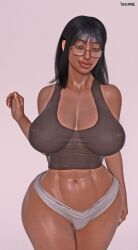 3d 3d_(artwork) abs artist_logo artist_name ass big_ass big_butt black_hair breasts bubble_ass bubble_butt butt character character_sheet dumptruck_ass glasses high_resolution highres hips huge_ass huge_butt jennifer_bogado jenny_(sieglinnde) my_girlfriend_wants_a_threesome no_bra nose_piercing oc open_eyes plump_ass sieglinnde simple_background tan_body tan_skin tanned tanned_female tanned_skin thick thick_ass thick_legs thick_lips thick_thighs thighs thong thong_bikini very_high_resolution voluptuous voluptuous_female watermark wide_hips wide_thighs