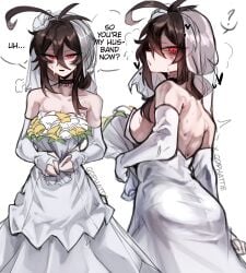 bridal_gauntlets bridal_veil bride marriage married oc phatie_(artist) qdphatie sfw tagme wife