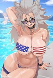1girls 2026 2d 4th_of_july aestheticc-meme american_flag_bikini boobs breasts busty female fourth_of_july grey_hair hair huge_breasts light-skinned_female light_skin long_hair tagme virtual_youtuber vtuber zentreya