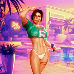 3d athletic athletic_female busty female female_focus female_only gta_vi_cover_girl hourglass_figure lara_croft lara_croft_(classic) meme originalcustard pinup pinup_pose tagme tomb_raider tomb_raider_(survivor) wide_hips
