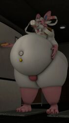 1boy bbm big_ass big_breasts breasts bubble_butt busty_boy cleavage eeveelution furry game_freak generation_6_pokemon huge_ass huge_breasts kingofthekabuto male_only male_sylveon nintendo overweight overweight_male pokemon pokemon_(species) queenofthekabuto sam_(queenofthekabuto) solo_male sylveon tagme thick_thighs wide_hips