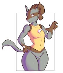 1girls 2018 anthro anthrofied female female_only flat_chest furry hair hand_on_hip koopacap lucario navel nintendo nude original_character pokemon pokemon_(species) pokemon_dppt pussy red_eyes simple_background sketch solo spikes standing thick_thighs video_games wide_hips