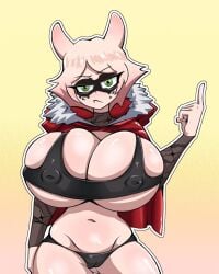 1girls anthro big_breasts breasts busty cat_girl catgirl curvy curvy_figure don_(shinhyunxi) enormous_breasts female female_only gigantic_breasts huge_breasts large_breasts massive_breasts nipples_visible_through_clothing panties_only slim_waist thick_thighs thighs voluptuous voluptuous_female