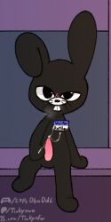 after_orgasm animal_hospital black_body black_fur cum cum_drip cum_on_body cum_on_hand cum_on_penis cum_string cumshot erection looking_at_viewer nametag penis presenting ratthew_(animal_hosptial) roblox roblox_game spread_legs white_body white_eyes white_fur