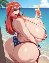 1female 1females 1girl 1girls ai_generated angel_yukkis female female_only girl girl_only glasses go-toubun_no_hanayome nakano_itsuki solo solo_female solo_girl sunglasses tagme