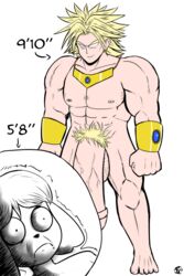 1boy 1boy1girl 1girls abs animal_crossing anthro big_penis blank_eyes broly broly_(dragon_ball_z)_1993 canid canine clentched_fist dragon_ball dragon_ball_z ear_piercing ear_ring evil evil_grin evil_smile fear feet female fist fur furry gold_bracelet hair_covering_eyes huge_cock human isabelle_(animal_crossing) jewelry male_focus maledom mammal muscular muscular_male nintendo nipples penis piercing pubic_hair sanaclone shaking shocked size_difference spiky_hair tits trembling vein veins veiny veiny_penis video_games watermark white_background wide_eyed wide_eyes yellow_fur