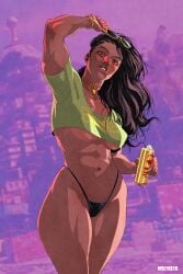 2d brazilian brazilian_female busty crop_top female female_focus female_only grand_theft_auto grand_theft_auto_vi gta_vi_cover_girl hourglass_figure laura_matsuda melykeyb meme pinup pinup_pose standing street_fighter underboob wide_hips