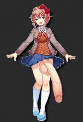1futa 1futanari absurd_res absurdres ai_generated big_balls big_cock big_dick big_penis blue_eyes blue_skirt brown_blazer brown_vest coral_pink_hair doki_doki_literature_club futa_only futanari happy huge_balls huge_cock huge_dick huge_penis hung hung_futa hung_futanari hyper hyper_balls hyper_penis large_balls large_cock large_dick large_penis no_panties novelai open_blazer penis penis_out red_bow red_ribbon sayori_(doki_doki_literature_club) school_uniform schoolgirl schoolgirl_uniform simple_background smile smiling stable_diffusion uwabaki veins_on_dick veiny_penis white_shirt white_socks