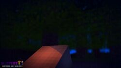 3d animated bending_forward big_ass big_breasts blocky_body boob_drop boobs bottomless bouncing_breasts breast_focus breast_reveal breasts_out brunette campfire creeper_(minecraft) cubic_body cute flower_in_hair forest gif hanging_breasts jenny_belle_(slipperyt) mine-imator minecraft night nipples nude_female pussy round_ass slipperyt sweater sweater_lift underboob video