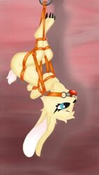 absurd_res anthro bdsm bondage bondage_gear bound female fur gag gagged harness hi_res lagomorph leporid mammal ness(bunny) rabbit restraints solo suspension suspension_bondage terrance1316