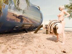 1futa 3d asaron balls balls_under_clothes beach blindfold breasts bulge futa_only futanari hairband huge_bulge huge_cock hyper hyper_bulge hyper_penis light-skinned_futa light_skin milking milking_machine nier nier:_automata nipples penis penis_milking penis_milking_machine penis_under_clothes short_hair solo testicles topless underwear white_hair yorha_2b
