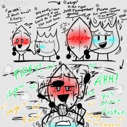 2025 anthro battle_for_dream_island bed bedroom before_sex bfdi blushing dialogue firey_(bfdi) fuzzy_fluffs jacknjellify jnj leafy_(bfdi) object_show object_shows sketch tentacle_penis text vagina vaginal vaginal_insertion vaginal_penetration vaginal_sex