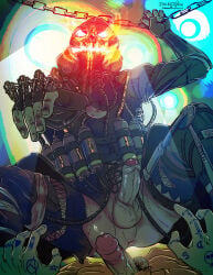 absurd_res animated anus batman_(series) bodily_fluids clothed clothing dc_comics duo epilepsy_warning flashing_light foreskin genital_fluids genitals hi_res holding_chain human humanoid jackiry leaking_precum looking_at_viewer male male/male mammal mask no_sound partially_clothed penetration penile penile_penetration penis precum presenting presenting_anus prisoner psychedelic pubes riding scarecrow_(dc) short_playtime tattoo threatening video wearing_mask