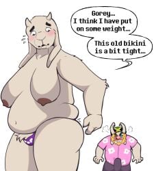 anthro asgore_dreemurr bearinhat bovid caprine duo english_text female goat hi_res male male/female mammal text toriel undertale_(series)