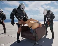 1girls 2boys 3d alyx_vance anal anal_masturbation anal_sex animated asian black_skin blasian blowjob clothed_male_nude_female combine_(half-life_series) combine_soldier_(half-life_series) female game gameplay gameplay_mechanics group group_sex half-life_(series) half-life_2 likkezg no_sound nude nude_female parody spitroast spitroasting tagme valve_(company) video video_games white_skin