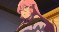 big_breasts defeated defeated_villainess flare_arlgrande_jioral green_eyes kaifuku_jutsushi_no_yarinaoshi keyarga_(redo_of_healer) long_hair pink_hair redo redo_of_healer showing_breasts tearing_clothes tnk_(company) violence