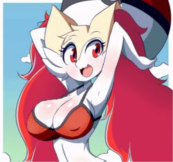 :3 animated bikini bouncing_breasts braixen bray_(lucyfercomic) breasts lucyfercomic nintendo pokémon_(species) pokemon pokemon_(species)