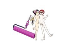 1boy 1boy1girl 1girls callie_(splatoon) casual_nudity fear_and_loathing_in_inkopolis female fenix31_(artist) inkling locked_knees logana_red original_character splatoon squid_sisters transparent_background uncensored