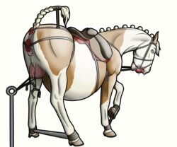2018 absurd_res anal animal_genitalia anus ball_gag bondage bound bridle dildo drooling equid equine female feral fur gag gagged hair hi_res horse lionsilverwolf mammal nipple_piercing nipples open_mouth penetration piercing saddle saliva sex_toy solo vaginal_penetration
