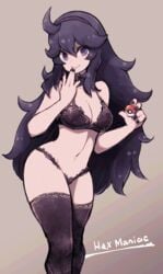 1girls @_@ alternate_version_available bad_id bad_pixiv_id bare_shoulders belly big_ass black_legwear black_nails black_panties bra breasts choker cleavage female female_only game_freak hair_between_eyes hairband hand_to_own_mouth hex_maniac human human_only lace lace-trimmed_thighhighs lace_bra lace_panties lamb-oic029 large_breasts lingerie long_hair looking_at_viewer nail_polish navel nintendo panties plain_background pokeball pokemon pokemon_xy purple_eyes purple_hair smile solo spiral_eyes standing thighhighs thong very_long_hair white_skin wide_hips