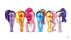 16:9 anus applejack_(mlp) ass equid equine female female_only fluttershy_(mlp) friendship_is_magic glory_hole group hasbro horse mammal mane_six_(mlp) my_little_pony mysticalpha pinkie_pie_(mlp) pussy rainbow_dash_(mlp) rarity_(mlp) simple_background straight_hair through_wall twilight_sparkle_(mlp) white_background