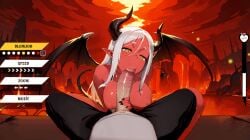 animated anime big_breasts big_cock big_dick blowjob cartoon game_cg hell hentai interactive succubus