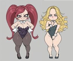 2girls big_breasts boku_no_hero_academia female female_only la_brava_(my_hero_academia) large_breasts multiple_girls my_hero_academia pamela_skyline shortstack thick_thighs vigilante:_my_hero_academia_illegals wide_hips wide_thighs