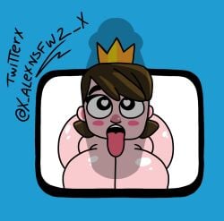 1girls ass big_breasts clash_royale emote emote_(clash_royale) penis princess_(clash_royale) x_alexnsfw2