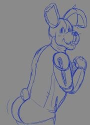 1boy 2015 anthro anthro_male anthro_only anthro_solo ass ass_focus butt_focus cupcakekangaroo damaged digital_media_(artwork) five_nights_at_freddy's five_nights_at_freddy's_3 fnaf furry furry_male furry_only furry_solo grey_background jpeg lagomorph male male_anthro male_ass male_ass_focus male_butt male_butt_focus male_furry male_nudity male_only naked no-human no_human no_humans no_visible_genitalia non-human non-human_only nude nude_male only_furry only_male plain_background rabbit shaking_ass shaking_butt simple_background sketch smile smiling solo solo_anthro solo_furry solo_male springtrap_(fnaf) standing standing_up tail torn_ear uncolored wire wires