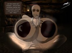 1boy 1female 3d_background areolae big_breasts big_penis blowjob breasts breasts_bigger_than_head dark_nipples demon dungeon eyeless monster_girl nipples no_eyes onomatopoeia oral paizuri penis pillar_chase_2 roblox roblox_background roblox_game rosemary_(pillar_chase_2) screencap_background story_in_picture sweat tasteofchoklit_(edit) titjob