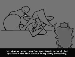 <1_second_video 1boy 2girls ass ass_focus big_hat blush blush_lines bubble_ass bubble_butt cuckquean dialogue flustered grin grinding hat hot_dogging huge_ass huge_butt huge_cock humping humping_ass long_hair loop looping_animation lying mario mario_(series) massive_ass massive_butt massive_penis no_color no_sound paper_mario paper_mario:_the_thousand-year_door paper_peach princess_peach sketchydrawin smiling tagme text video vivian_(paper_mario) witch_hat