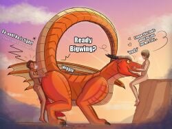 2026 anal anal_sex anjydrawslewd ass back_wings balls blush bodily_fluids clay_(wof) dialogue doggy_style double_penetration dragon european_mythology feet fellatio feral feral_penetrated from_behind_position genital_fluids genitals group group_sex hi_res human human_on_feral human_penetrating human_penetrating_feral human_penetrating_male inside interspecies larger_male larger_penetrated looking_pleasured male male/male male_penetrating mammal membrane_(anatomy) membranous_wings mudwing_(wof) mythological_creature mythological_scalie mythology nude nude_male open_mouth oral oral_penetration oversized_fellatio paws penetration penile penile_penetration penis penis_on_tongue pupil saliva saliva_on_penis scalie sex size_difference smaller_male spitroast tail tail_butt text threesome western_dragon wings wings_of_fire zoophilia