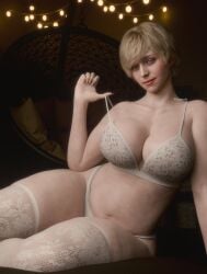 1girls 3d 40_year_old big_ass big_breasts big_tits blonde_female blonde_hair blue_eyes child_bearing_hips curvaceous curvy curvy_female curvy_figure hourglass_figured_female house light-skinned_female light_skin lingerie looking_at_viewer mature_female mature_woman mostly_nude mostly_nude_female posing posing_for_picture posing_for_the_viewer red_lipstick resident_evil resident_evil_9:_requiem seductive seductive_look seductive_pose seductive_smile sexy sexy_female sexy_pose sherry_birkin sherry_birkin_(bridgette_haze) thick_thighs vexonair white_bra white_panties white_stockings wide_hips youthful youthful_face youthful_features youthful_look