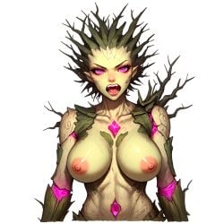 1girls ai_generated areolae big_breasts breasts dryad drycha female female_only monster monster_girl nipples solo solo_female tagme warhammer_(franchise) warhammer_fantasy