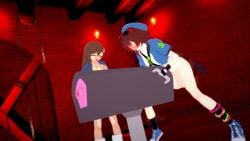 1futa 2girls 3d ahoge alfaj0rricolino animated balls blush blushing breeding_mount brown_hair clothing cum cum_inside ejaculation futanari goggles goggles_on_head hat latam_virtual_youtuber no_pants partially_clothed raccoon_ears raccoon_girl raccoon_tail rakkun red_hair tagme testicles tortieza two-tone_hair video vitiligo vtuber white_skin