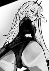 anime anime_style ass ass_bigger_than_head ass_focus ass_up blonde_female blood_devil_(chainsaw_man) chainsaw_man fat_ass female female_only hequip1 implied_sex looking_at_viewer looking_back manga_style patreon patreon_username power_(chainsaw_man) sharp_teeth stinky_ass teasing teasing_viewer