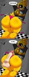 1boy 1girls comic dialogue disembodied_penis dn28_art eager_to_rape five_nights_at_freddy's fnaf hot_dogging human imminent_penetration imminent_rape imminent_sex nightguard robot_girl straight stuck_in_vent tagme toy_chica_(fnaf) vent