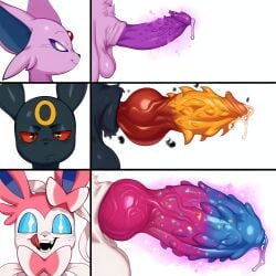 ai_generated animal_genitalia animal_penis balls big_balls big_penis bodily_fluids boopamorgz canine_penis comparing comparing_penis eeveelution erection espeon feral foreskin generation_2_pokemon generation_6_pokemon genital_fluids genitals group hi_res huge_balls huge_cock humanoid_genitalia humanoid_penis hyper_genitalia hyper_penis knot licking male nintendo penis penis_chart pokemon pokemon_(species) precum simple_background smile sylveon tongue tongue_out umbreon unusual_anatomy vein veiny_knot veiny_penis