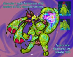 2_toes abstract_background alien ambiguous_species animal_genitalia antennae_(anatomy) antennae_markings anthro atlyss ball_markings balls barely_visible_genitalia barely_visible_sheath big_breasts big_ears big_penis big_tail bodily_fluids breast_markings breast_play breasts dragon english_text feet genital_markings genitals glowing glowing_body glowing_eyes glowing_genitalia glowing_markings glowing_penis glowing_tail goo_creature green_body gynomorph hanging_breasts herm holding_breast horn huge_cock hybrid hyper hyper_genitalia hyper_penis intersex kiseff kubold_(atlyss) lactating leg_markings m-a-dragon markings membrane_(anatomy) milk milk_on_breasts milk_on_face multicolored_body mythological_creature mythological_scalie mythology navel nipple_fetish nipple_play nipples nubbed_penis penis penis_markings projectile_lactation ringed_penis scalie screencap shaded sheath solo standing tail tail_markings text thick_thighs thigh_markings toes